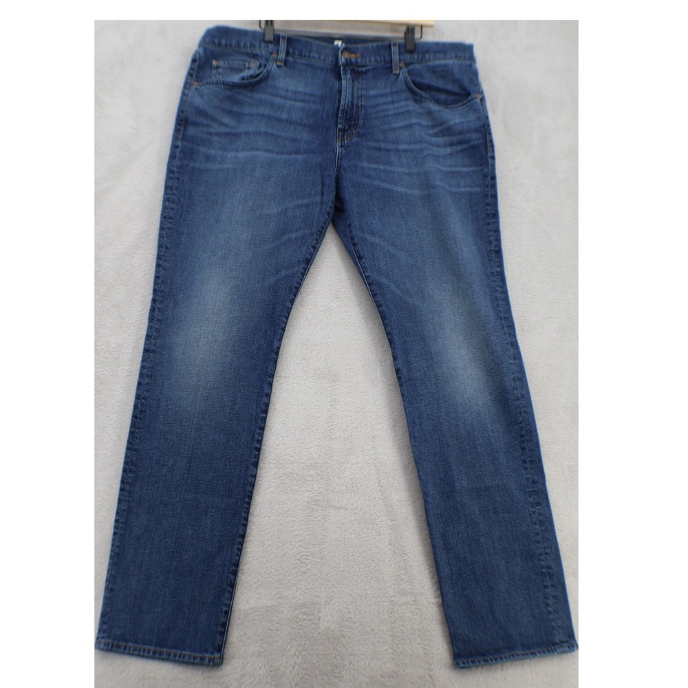7 For All Mankind The Straight Jeans Mens 40 Blue Stretch Denim ATA121922A